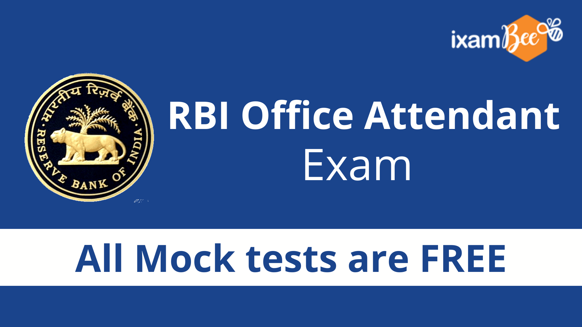 RBI Office Attendant Free Mock Tests
